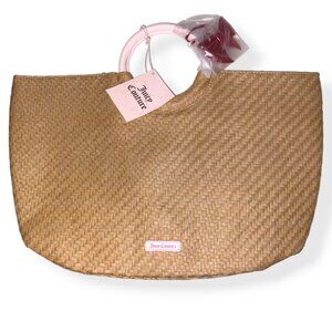Juicy Couture Large Wicker Straw Tot Bag Hand Bag light weight Summer Tote